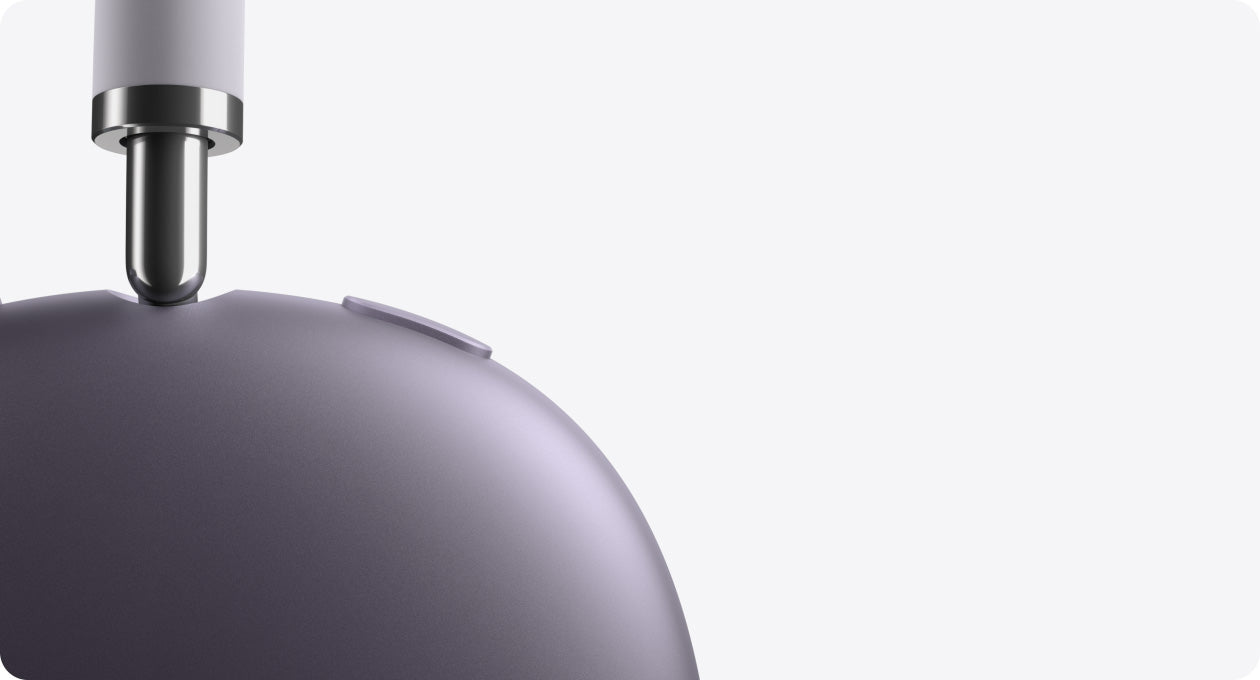 Animation of a close-up of the side of AirPods Max 2.