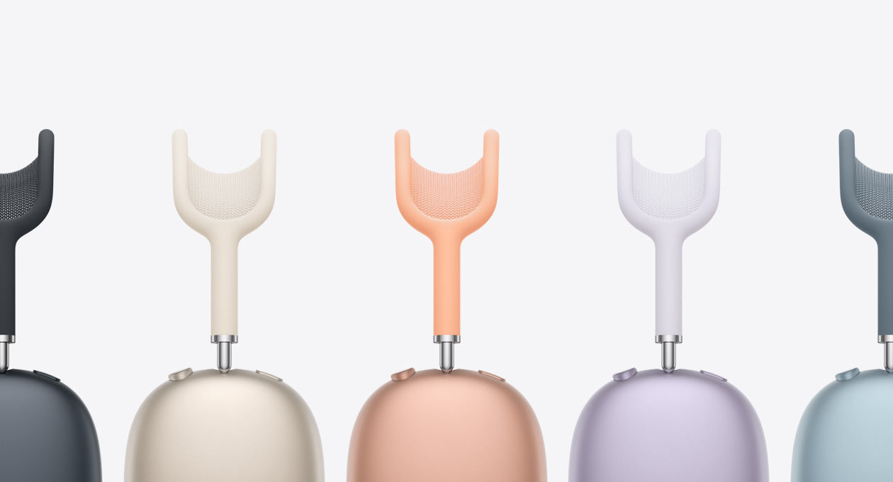 Several pairs of AirPods Max 2 showing the available colors.
